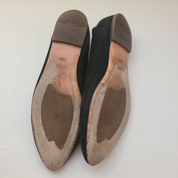 AGL Suede Leather Pointed Toe Ballet Flats Size 38.5 | 8.5 - Picture 8 of 10